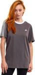 Koszulka damska adidas Essentials 3-Stripes Tee fioletowa IS1564