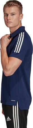 Koszulka męska adidas Condivo 20 Polo granatowo-biała ED9245