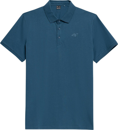 Koszulka polo męska 4F denim H4L22 TSM355 32S