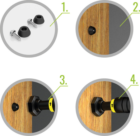 Drążek rozporowy HMS Premium DD201 90-130 cm