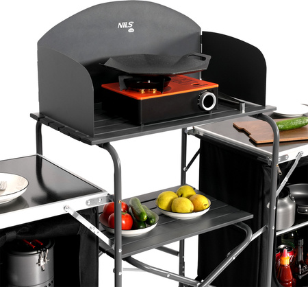 Szafka turystyczna kempingowa z osłoną Nils Camp NC3042 składana 168×46×110 cm