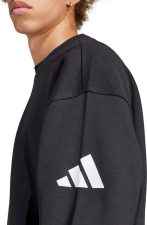 Bluza męska adidas Essentials Loose Fit 3 Bar Logo czarna JF3542