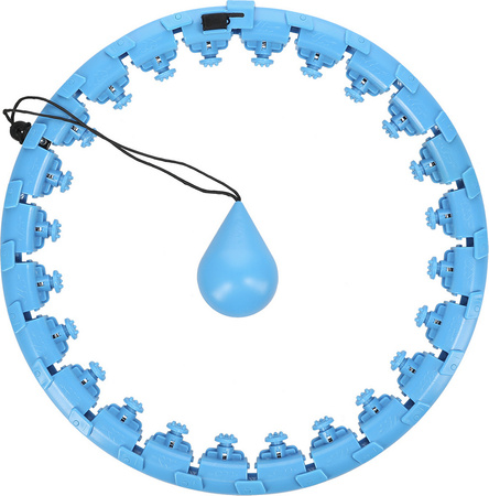 Hula hop z wypustkami i obciążnikiem One Fitness oha01 niebieskie