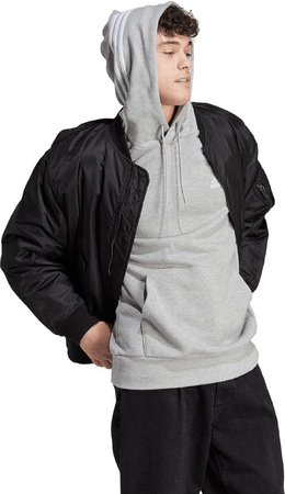 Bluza męska adidas Essentials French Terry 3-Stripes Hoodie szara IC0437