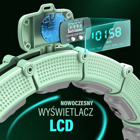 Zestaw hula hop magnetyczny hhm14 z licznikiem HMS pas wyszczuplający br163