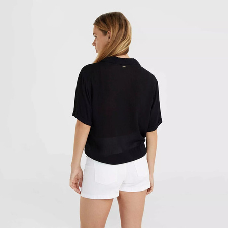 Damska koszulka z krótkim rękawem O'neill Cali Beach Shirt black out rozmiar M