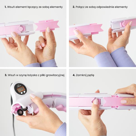 Zestaw hula hop z piłką grawitacyjną i licznikiem HMS hhw06 pas wyszczuplający br163