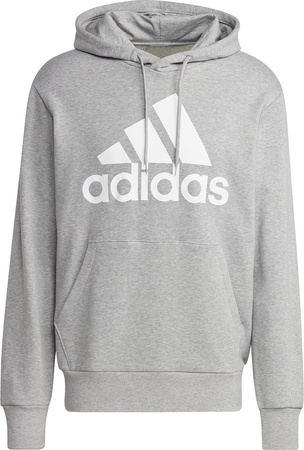 Bluza męska adidas Essentials French Terry Big Logo Hoodie szara IC9364