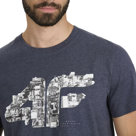 Koszulka męska 4F M3132 średni szary melanż 4FWAW25TTSHM3132 24M