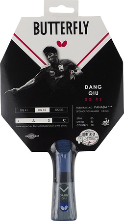 Rakietka do tenisa stołowego ping ponga Butterfly Dang Qiu DQX2