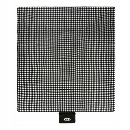 Koc piknikowy Nils Camp NC2310 biało-czarny 300x200 cm PE ALU