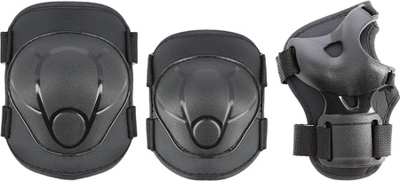 Zestaw ochraniaczy kolana łokcie nadgarstki na rolki, hulajnogę, deskorolkę Nils Extreme H110 rozmiar M czarne