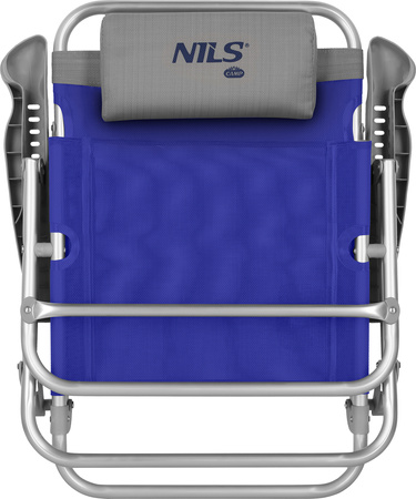 Krzesło leżak turystyczny składany 2w1 Nils Camp NC3502 niebieskie 85cm×65 cm