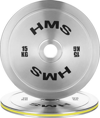 Talerz olimpijski stalowy kalibrowany na gryf olimpijski HMS TOS150 15 kg