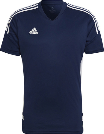 Koszulka męska adidas Condivo 22 Jersey V-neck granatowo-biała HA6291