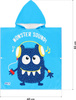 Ręcznik dziecięcy z kapturem Poncho monster Nils Aqua NAR20 60×85 cm