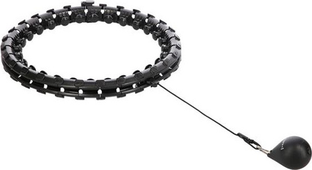 Zestaw hula hop plus size hhw12 black z wypustkami i obciążnikiem HMS pas br163 red