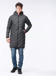 Męski płaszcz pikowany zimowy z kapturem Elbrus Humlo Primaloft rozmiar L
