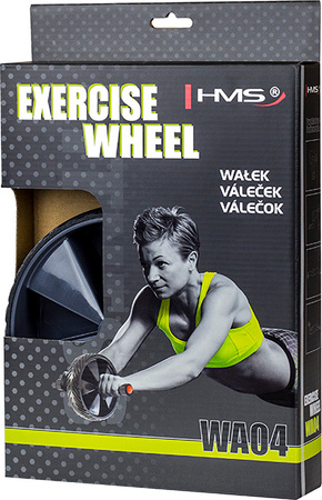 Wałek pojedynczy kółko do ćwiczeń mięśni brzucha HMS WA04
