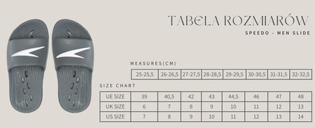 Męskie klapki plażowe basenowe Speedo Slides Slides One Piece rozmiar 46