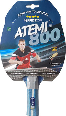 Rakietka do tenisa stołowego ping ponga New Atemi 800 anatomical