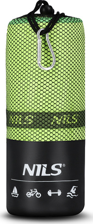 Ręcznik turystyczny z mikrofibry szybkoschnący Nils NCR12 zielony 80x100 cm