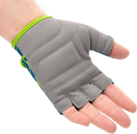 Rękawiczki rowerowe dla dzieci Meteor Marble niebieskie 17404-17405-17406