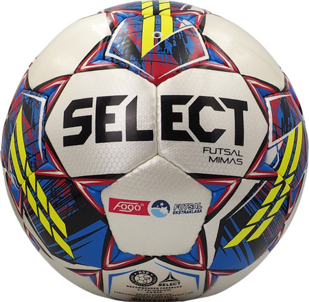 Piłka nożna Select Futsal Mimas Fogo Ekstraklasa FIFA Basic biało-niebiesko-czerwona 18666