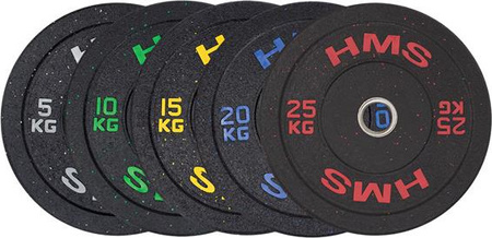 Talerz olimpijski bumper obciażenie HMS HTBR05 szary 5 kg