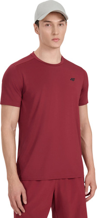 Koszulka męska 4F FNK M1521 ciemna czerwień 4FWAW25TFTSM1521 61S
