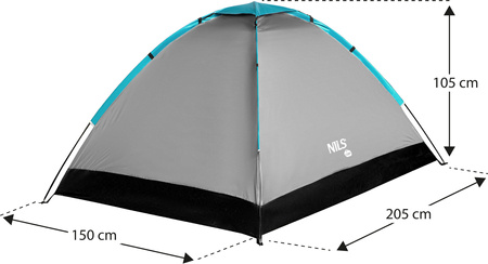 Namiot dwuosobowy kempingowy wodoodporny Nils Camp