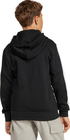 Bluza dla dzieci adidas Essentials Full-Zip czarno-biała JD6494