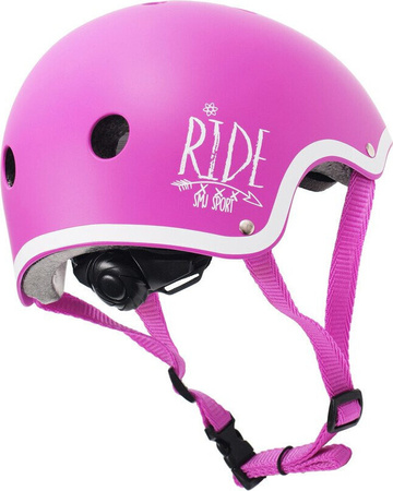 Kask rolki hulajnogę deskorolkę rowerowy dziecięcy SMJ sport F501 różowy