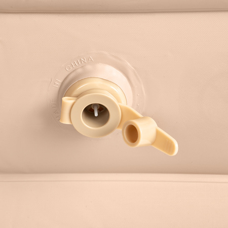 Materac dwuosobowy dmuchany king size beżowy Nils Camp NC2808 + pompka elektryczna Nils camp 200×145×35 cm