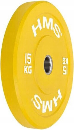 Talerz olimpijski Bumper HMS CBR15 żółty 15 kg