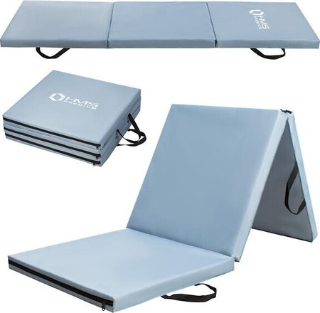 Materac gimnastyczny składany Hms Premium MGS02 1800x600 mm szary