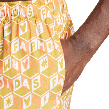 Spodenki szorty kąpielowe męskie adidas FARM Rio 3-Stripes CLX żółte IR6199