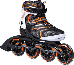 Łyżworolki Nils Extreme NA1060 S czarno-pomarańczowe rozmiar 41