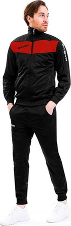 Dres treningowy piłkarski komplet bluza spodnie Givova Tuta Visa czarno-czerwony Sum TR018 1210