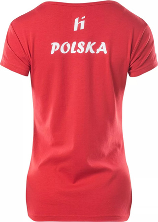 Damska koszulka bluzka z krótki rękawem bawełniana Huari Poland Fan rozmiar XL