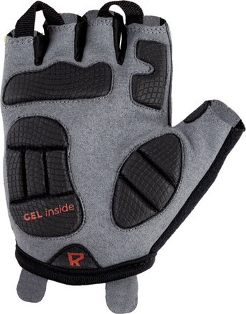 Rękawiczki rowerowe dzecięce Radvik Runde Jr limonkowo szare rozmiar 6 lat