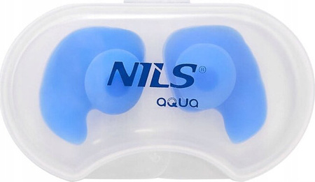 Zatyczki zaciski zatyczka zacisk do uszu Nils aqua nqaw60 niebieski silikonowe