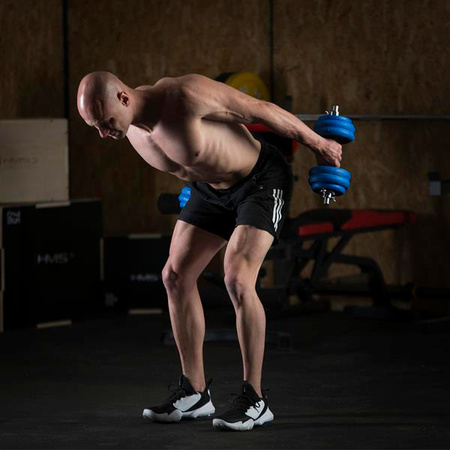 Sztangielki/sztanga gumowane HMS SGG30BAR 30 kg