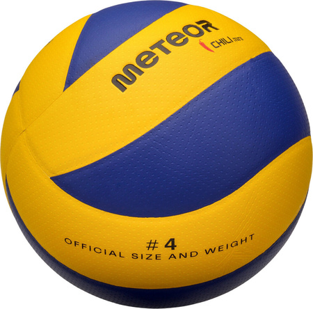 Piłka siatkowa Meteor Chili Pu Mini żółto-niebieska 10088