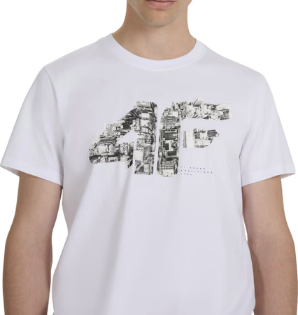 Koszulka męska 4F M3132 biała 4FWAW25TTSHM3132 10S