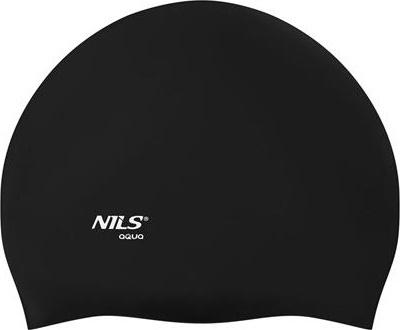 Czepek silikonowy Nils aqua nqc jednokolorowy bk01 czarny