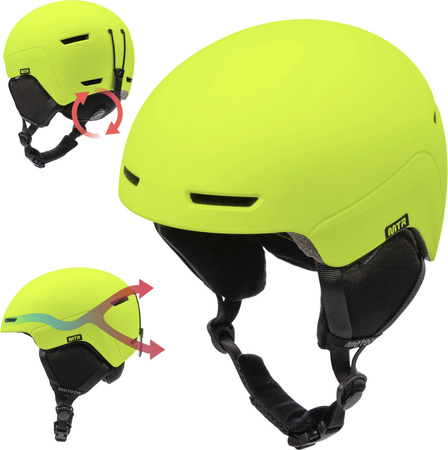 Kask narciarski snowbordowy i Meteor Avalo S 53-55 cm neonowy żółty 17288