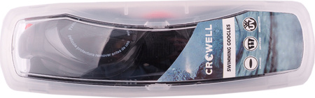 Okularki pływackie dla dzieci Crowell Splash czarno-czerwone 02