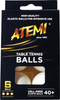Piłeczki do tenisa stołowego ping ponga Atemi *** białe 6szt