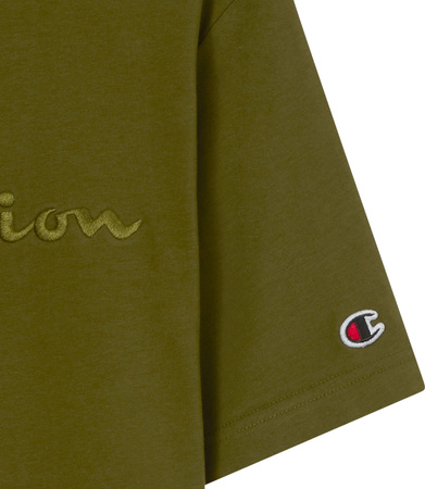 Koszulka męska Champion SS Tee oliwkowa 220273 GS585